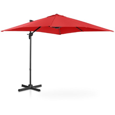 Parasol ogrodowy boczny na wysięgniku kwadratowy 250 x 250 cm czerwony UNIPRODO Parasol ogrodowy boczny na wysięgniku kwadratowy 250 x 250 cm czerwony UNIPRODO