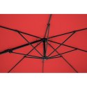 Parasol ogrodowy boczny na wysięgniku kwadratowy 250 x 250 cm czerwony UNIPRODO