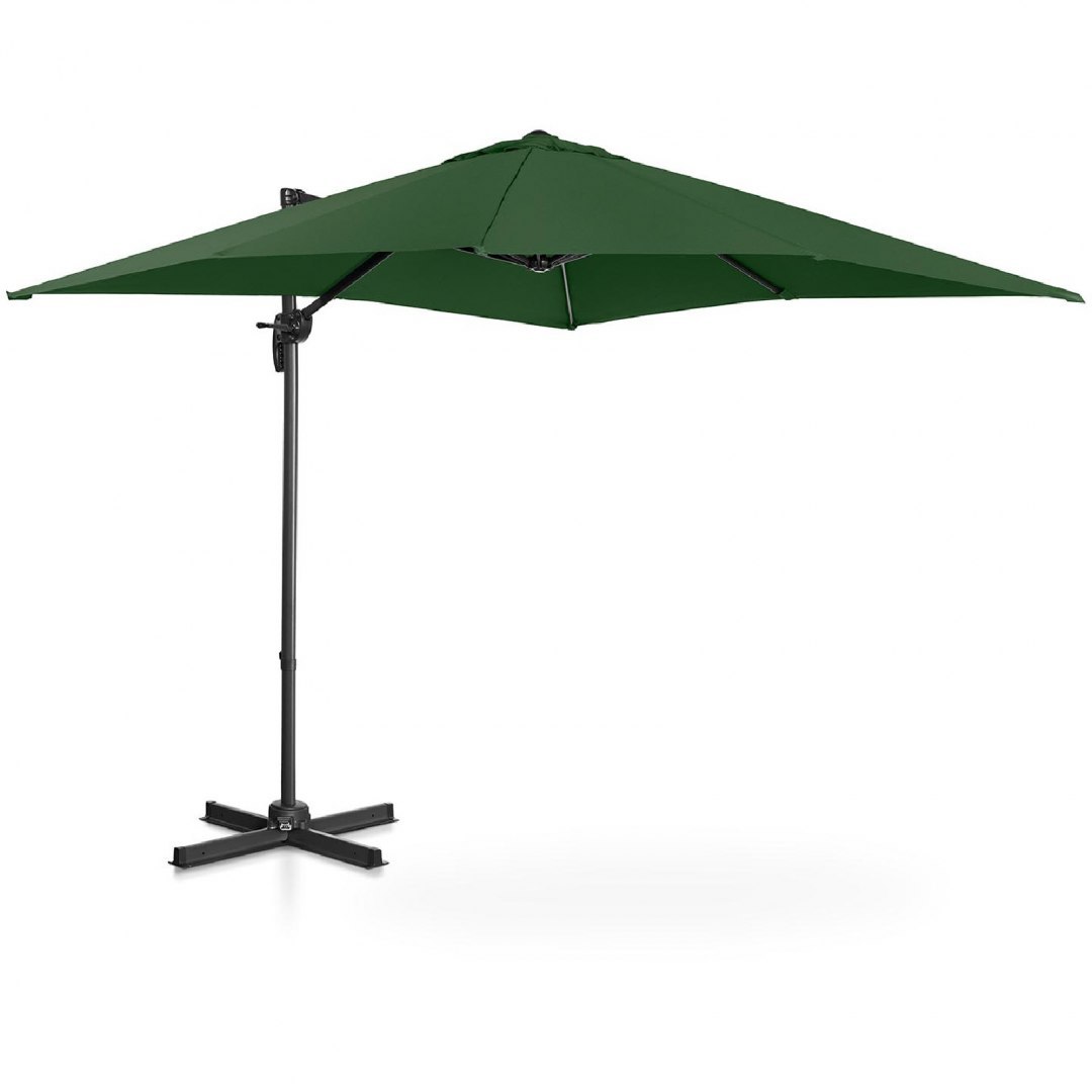 Parasol ogrodowy boczny na wysięgniku kwadratowy 250 x 250 cm zielony UNIPRODO Parasol ogrodowy boczny na wysięgniku kwadratowy 250 x 250 cm zielony UNIPRODO