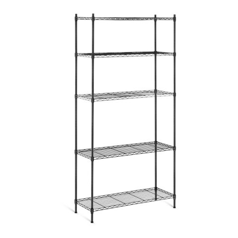 Regał magazynowy druciany ażurowy kolor czarny 180x90x35cm do 150kg Royal Catering Regał magazynowy druciany ażurowy kolor czarny 180x90x35cm do 150kg Royal Catering