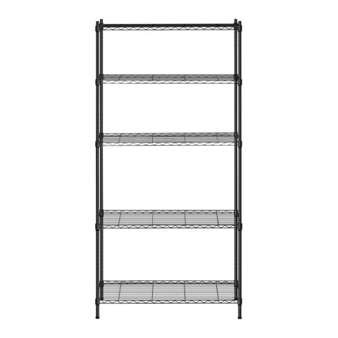 Regał magazynowy druciany ażurowy kolor czarny 180x90x35cm do 150kg Royal Catering Regał magazynowy druciany ażurowy kolor czarny 180x90x35cm do 150kg Royal Catering