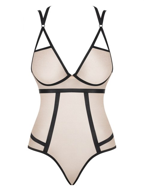 Body Nudelia Beżowo-Czarne Beżowo-Czarny S/M Body Nudelia Beżowo-Czarne Beżowo-Czarny S/M